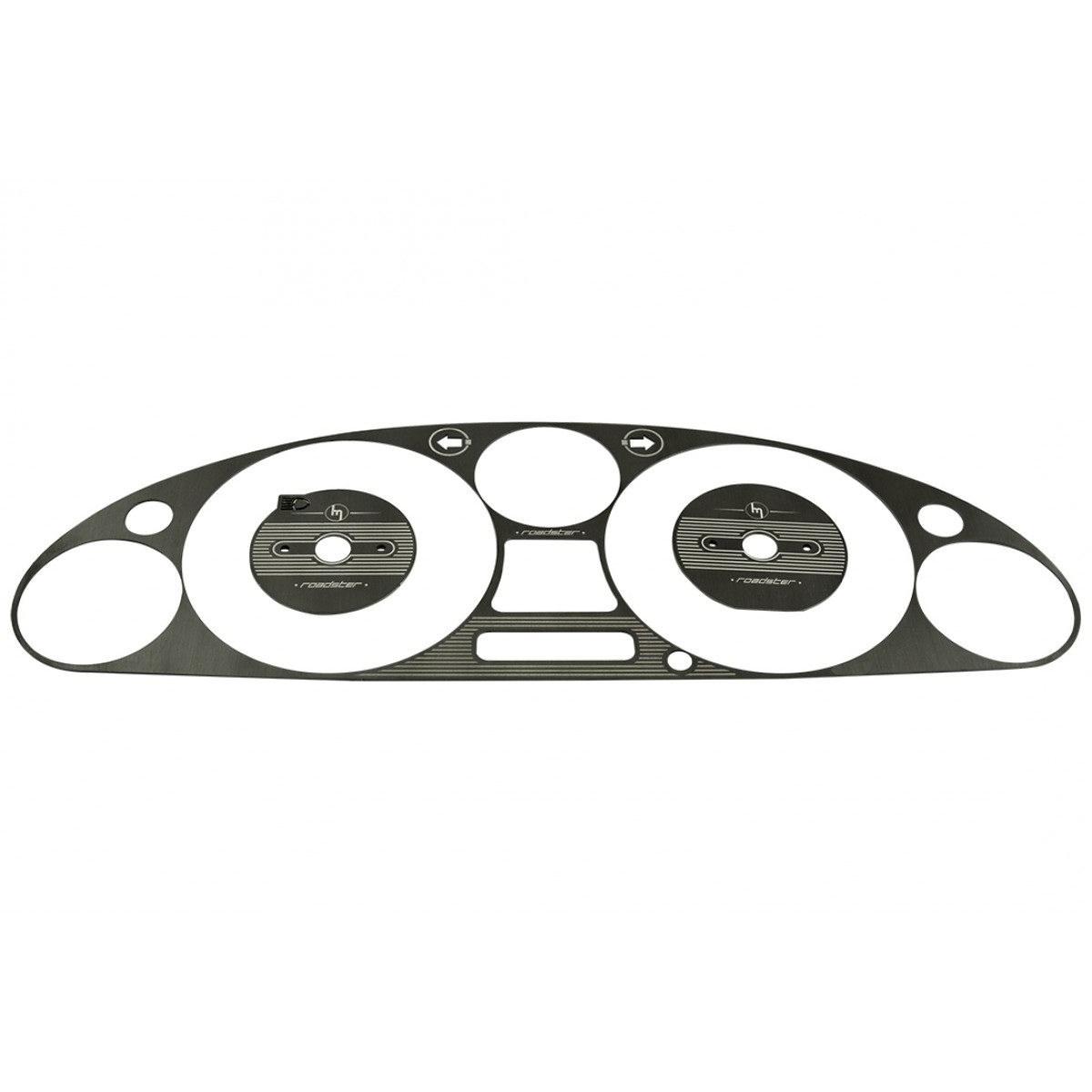 Instrument Cluster Bezel, Engraved , Black Brushed Stainless Steel, NB